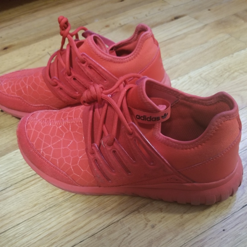 Adidas red sneakers size 5.5 Ortholite